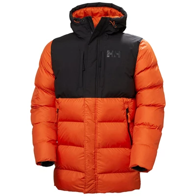 Helly Hansen Active Puffy Long Vinterjakker Herre Sort Rød | DRSYXA-432