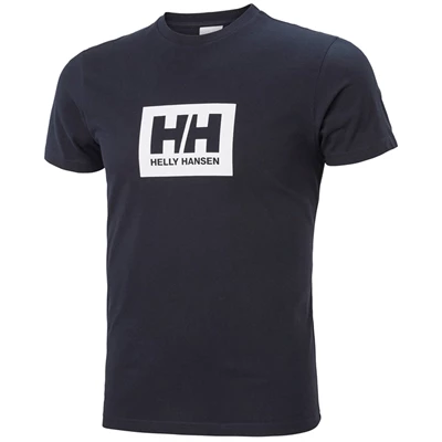 Helly Hansen Hh Box T Skjorte Herre Mørkeblå | SVRAKY-753