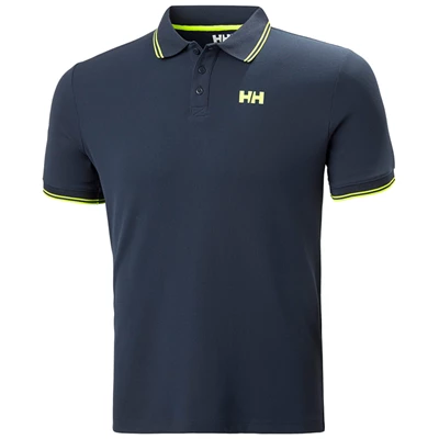 Helly Hansen Kos Polo Shirt Herre Mørkeblå Lysegrøn | NOKZHC-508