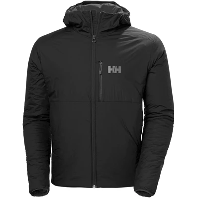 Helly Hansen Odin Stretch Hætte Vandrejakker Herre Sort | HNTBLY-147