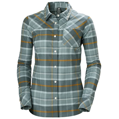 Helly Hansen W Classic Check Ls Skjorte Dame Grå | ULXIGD-486