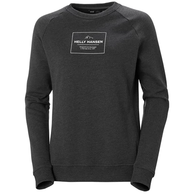 Helly Hansen W F2f Organic Bomulds Sweatshirts Dame Grå | MYGWBI-927