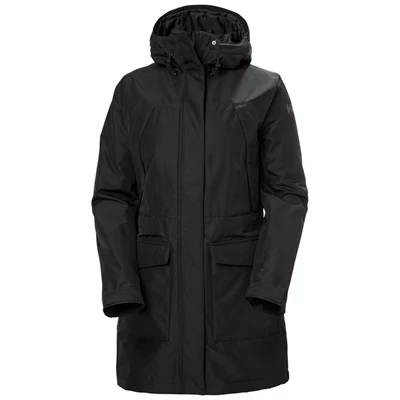 Helly Hansen W Frida Insulated Parka Jakker Dame Sort | WDMJXI-145