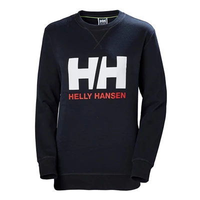 Helly Hansen W Hh Logo Crew Sweat Sweatshirts Dame Mørkeblå | CRQHXN-976