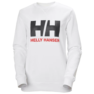 Helly Hansen W Hh Logo Crew Sweat Sweatshirts Dame Hvide | QRYEUX-314