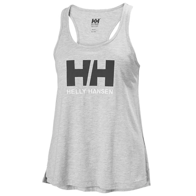 Helly Hansen W Hh Logo Singlet T Skjorte Dame Grå | JGEZRW-619