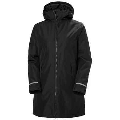 Helly Hansen W Lisburn Insulated Parka Jakker Dame Sort | NKXQZH-312