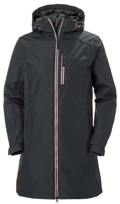 Helly Hansen W Long Belfast Vinter Regnjakker Dame Grå | QXLMUD-075