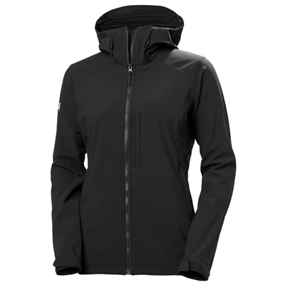 Helly Hansen W Paramount Hood Soft Udendørs Jakker Dame Sort | MTLCIN-573