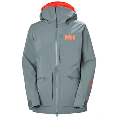 Helly Hansen W Powderqueen Infinity Skijakker Dame Grå | JVZLGR-247