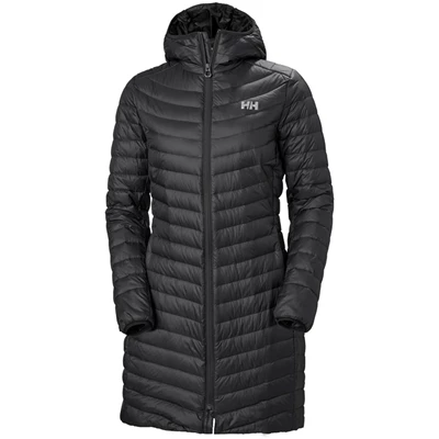 Helly Hansen W Verglas Long Isolerede Jakker Dame Sort | PEMCJD-528