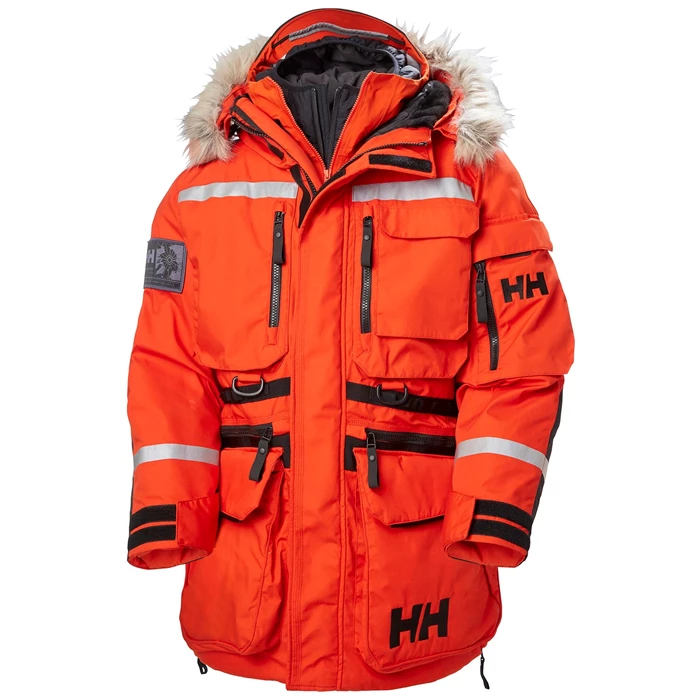 Helly Hansen Arctic Patrol Modular Parka Jakker Herre Rød Grå | PIZETJ-078