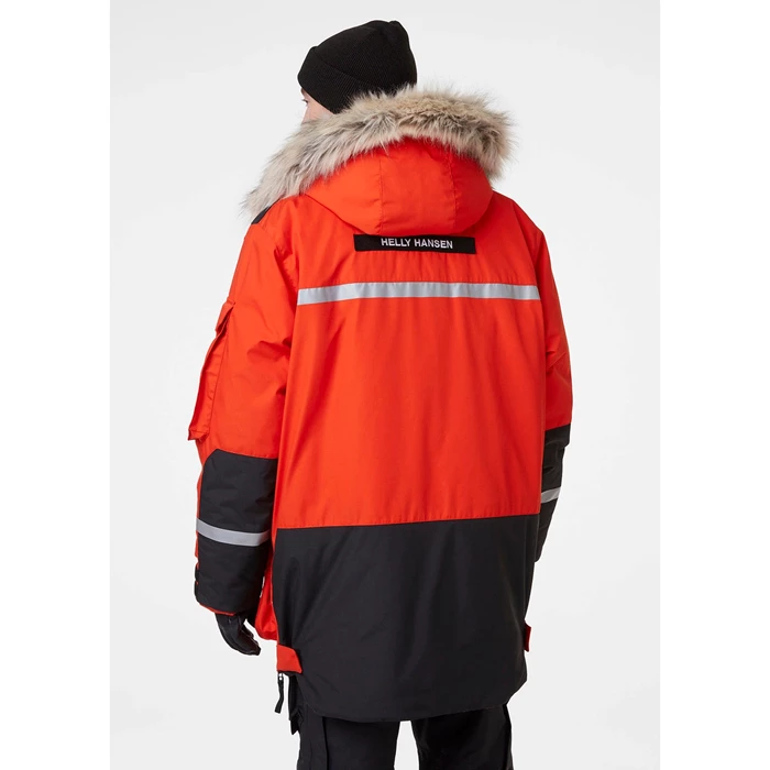 Helly Hansen Arctic Patrol Modular Parka Jakker Herre Rød Grå | PIZETJ-078