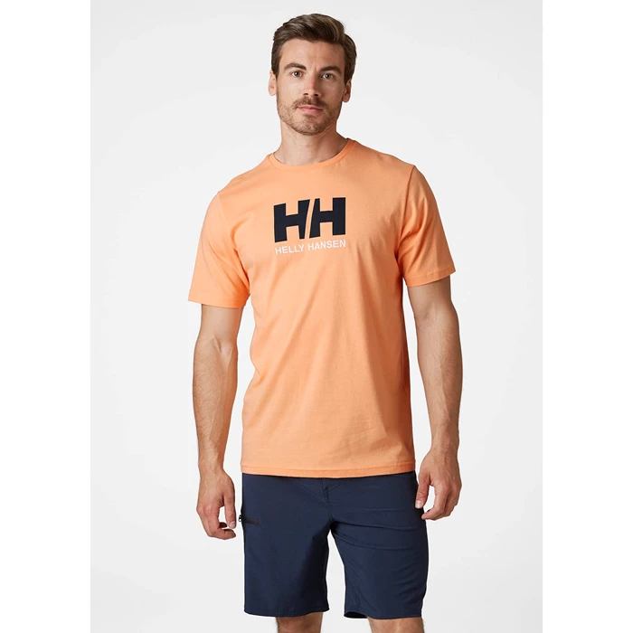 Helly Hansen Hh Logo T Skjorte Herre Brune Rød | WRBGDZ-603