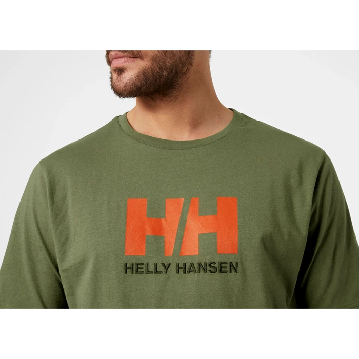 Helly Hansen Hh Logo T Skjorte Herre Grøn | ISZFOQ-531