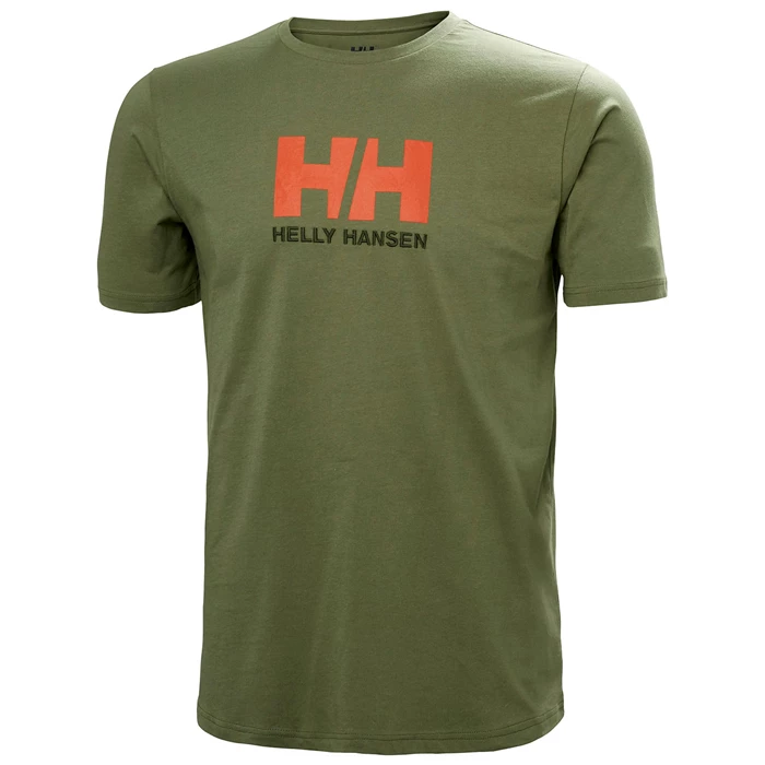 Helly Hansen Hh Logo T Skjorte Herre Grøn | ISZFOQ-531