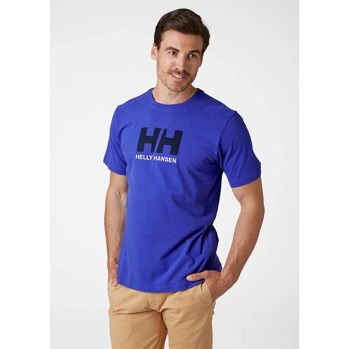 Helly Hansen Hh Logo T Skjorte Herre Kongeblå Blå | NACHKT-384