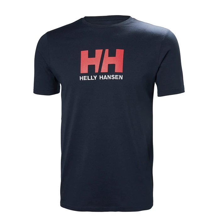 Helly Hansen Hh Logo T Skjorte Herre Mørkeblå | AFUPIY-917