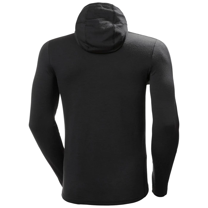 Helly Hansen Lifa Merino Lette Hætte Sweatshirts Herre Sort | MIUBLF-062