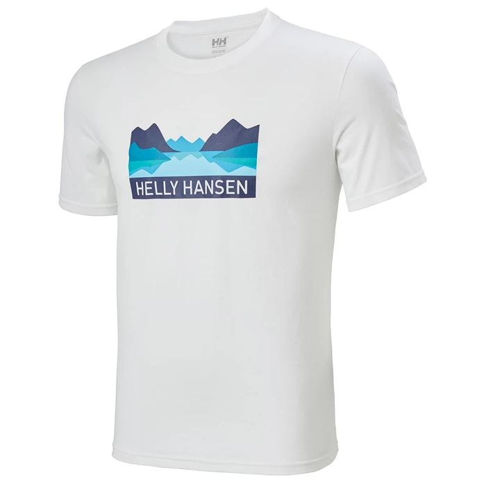 Helly Hansen Nord Graphic T Skjorte Herre Hvide | CSTZMX-680