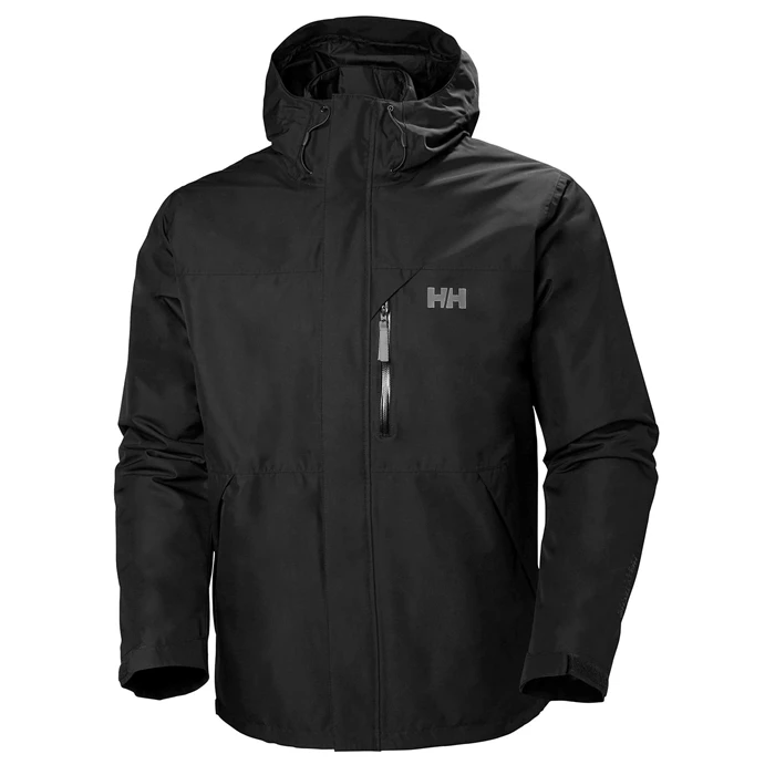 Helly Hansen Squamish Cis Regnjakker Herre Sort | VOBDCY-356