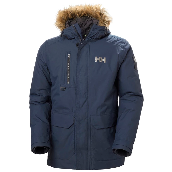 Helly Hansen Svalbard Parka Jakker Herre Mørkeblå | WISJQH-729