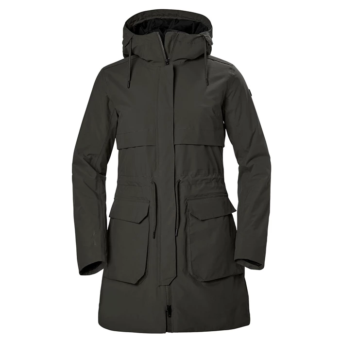 Helly Hansen W Boyne Parka Jakker Dame Sort | QPOWRZ-730