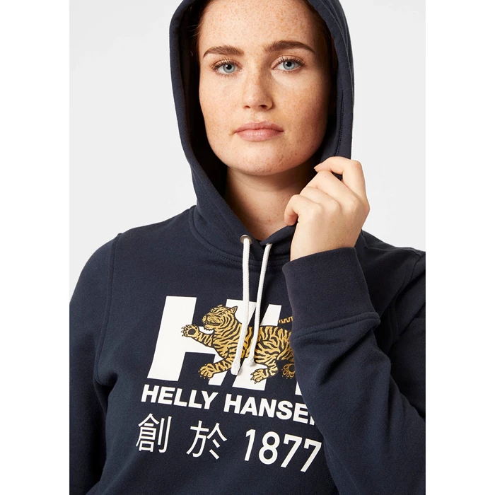 Helly Hansen W Celebrationhooded Sweatshirts Dame Mørkeblå | BRLPVN-014