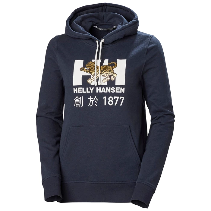 Helly Hansen W Celebrationhooded Sweatshirts Dame Mørkeblå | BRLPVN-014