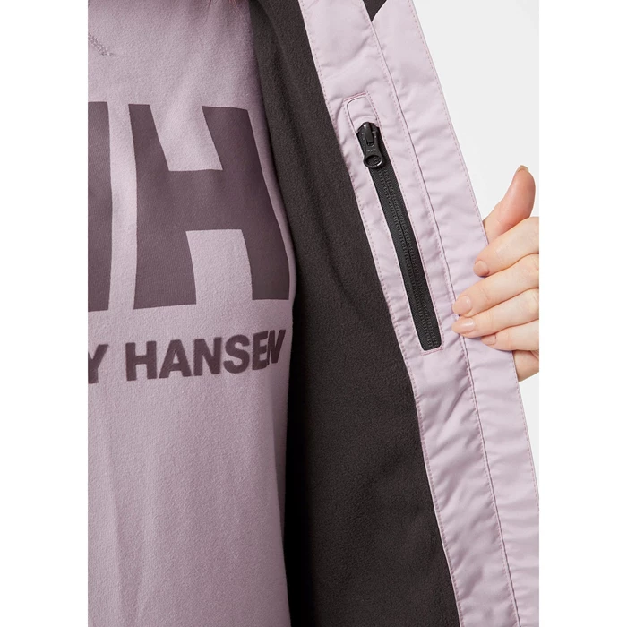 Helly Hansen W Crew Hætte Mellemlag Isolerede Jakker Dame Grå Lilla | CSXYNU-043