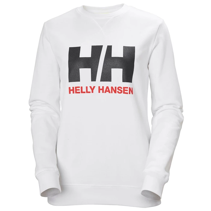 Helly Hansen W Hh Logo Crew Sweat Skjorte Dame Hvide | TVHAKM-258