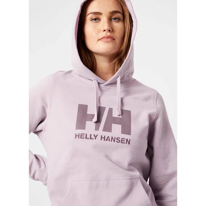 Helly Hansen W Hh Logo Hætte Sweatshirts Dame Grå | HDILRF-251