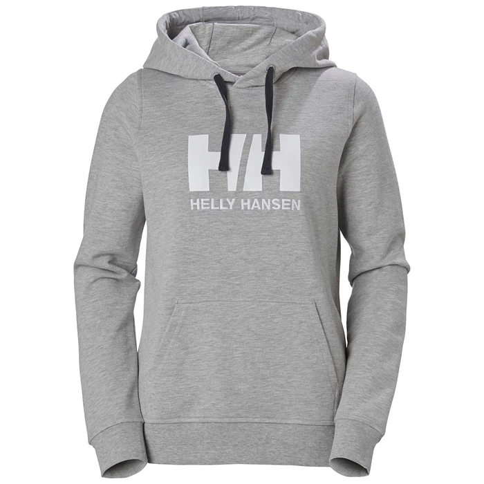 Helly Hansen W Hh Logo Hætte Sweatshirts Dame Grå | IJQZUK-534