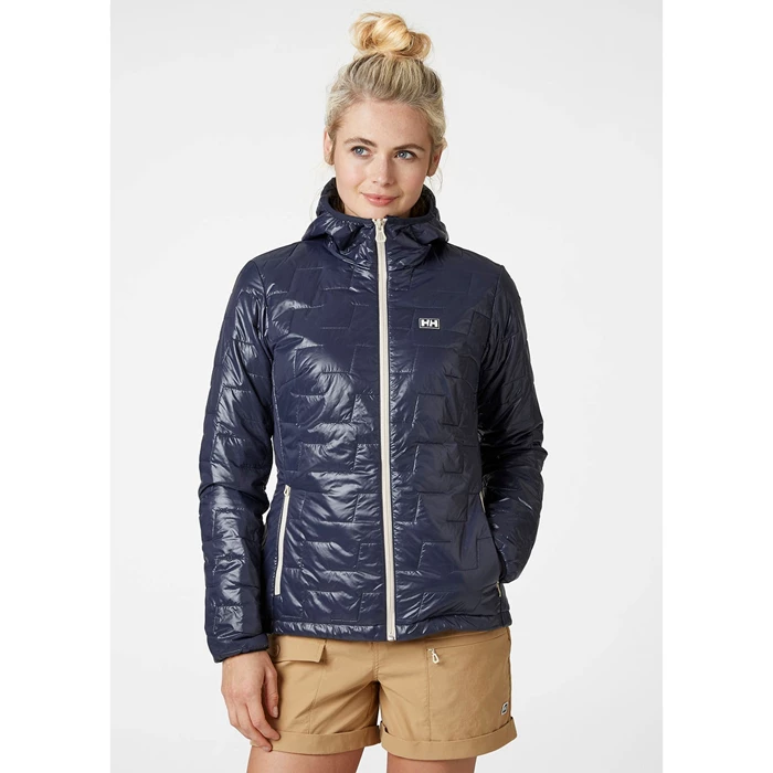 Helly Hansen W Lifaloft Insulated Hætte Skijakker Dame Mørkeblå | EHGJQO-693