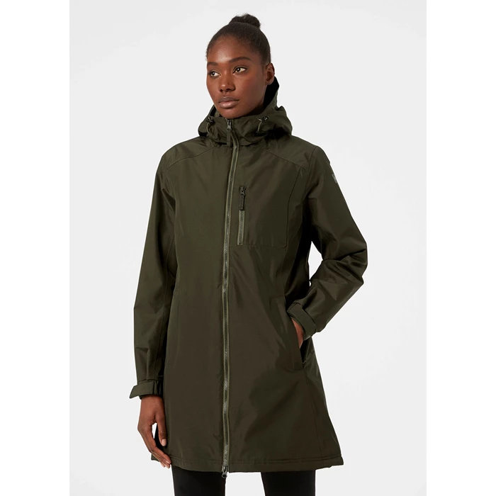 Helly Hansen W Long Belfast Vinter Parka Jakker Dame Grå | IEUYBA-618