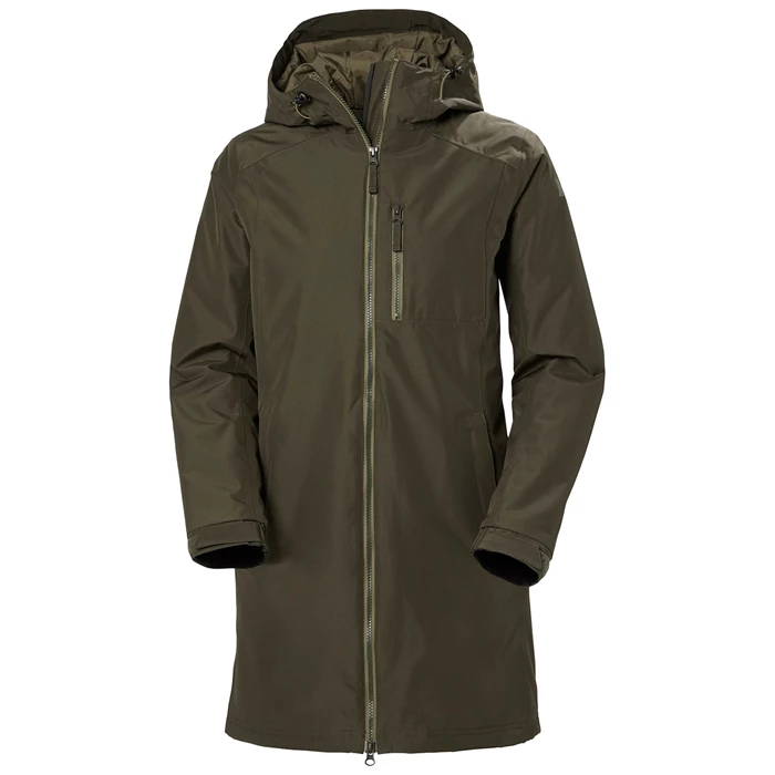 Helly Hansen W Long Belfast Vinter Parka Jakker Dame Grå | IEUYBA-618