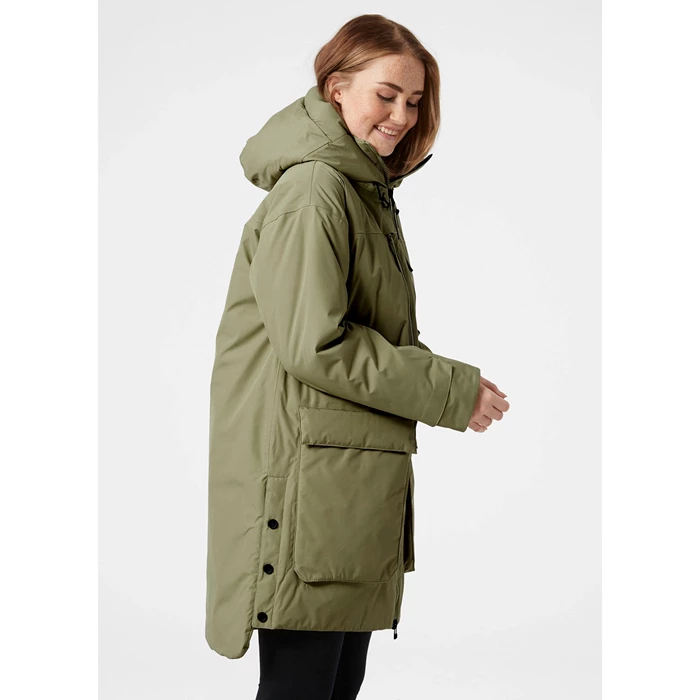 Helly Hansen W Maud Parka Jakker Dame Olivengrøn | UGVFNS-028