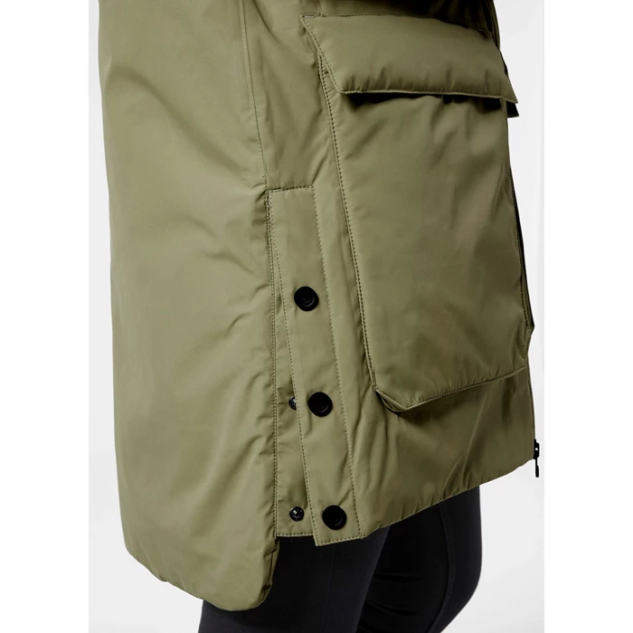 Helly Hansen W Maud Parka Jakker Dame Olivengrøn | UGVFNS-028