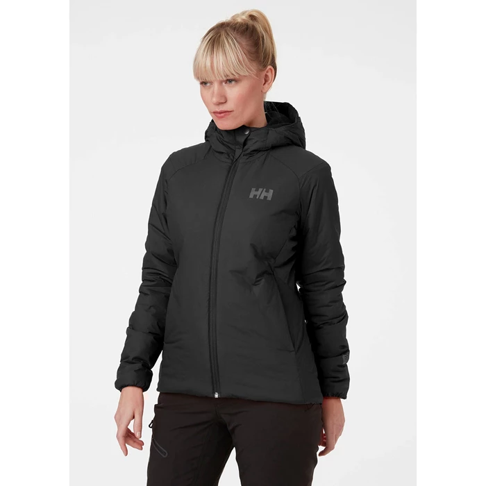 Helly Hansen W Odin Stretch Hætte Isolerede Jakker Dame Sort | JUHQIZ-743