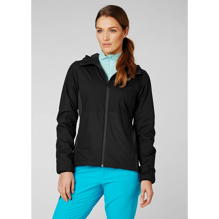 Helly Hansen W Odin Stretch Hætte Light In Udendørs Jakker Dame Sort | UFXPSH-943