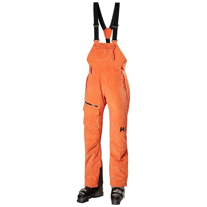 Helly Hansen W Powderqueen Bib Skibukser Dame Orange Rød | KWGJUT-031