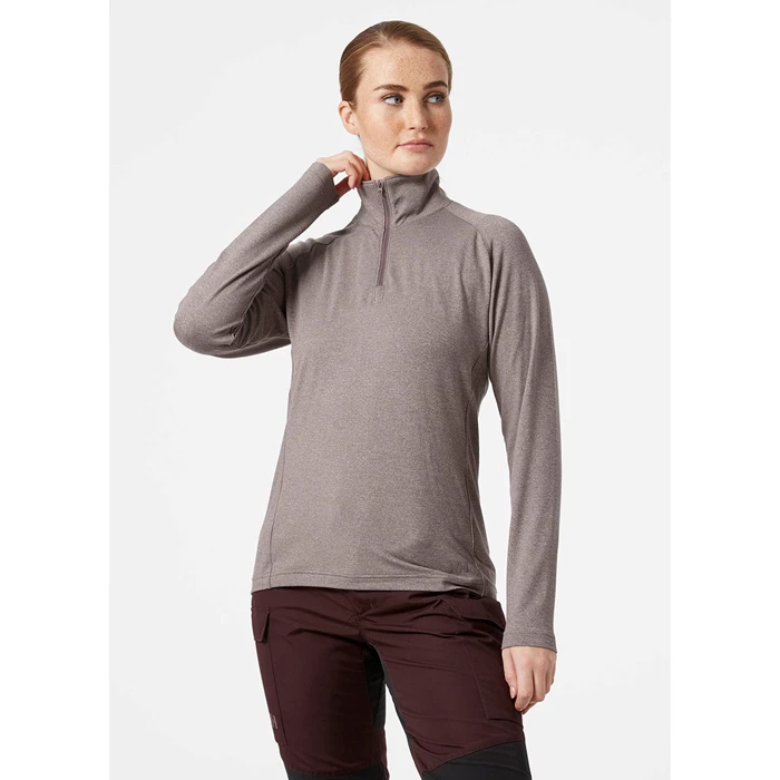 Helly Hansen W Verglas 1/2 Zip Up Skjorte Dame Grå Brune | ILPBTE-891