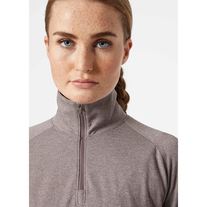 Helly Hansen W Verglas 1/2 Zip Up Skjorte Dame Grå Brune | ILPBTE-891