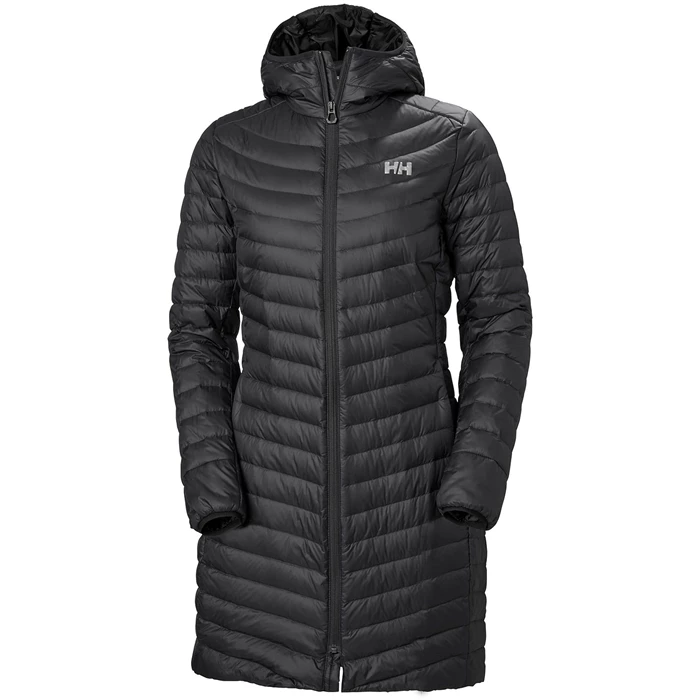 Helly Hansen W Verglas Long Vandrejakker Dame Sort | IAOHRZ-759